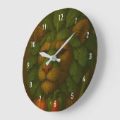 Renaissance Lion Portrait Große Wanduhr (Winkel)