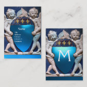 RENAISSANCE LITTLE ANGELS MONOGRAM, Blauer Saphir Visitenkarte (Vorne/Hinten)