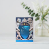 RENAISSANCE LITTLE ANGELS MONOGRAM, Blauer Saphir Visitenkarte (Stehend Vorderseite)