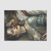 Renaissance Lovers Passionate Kiss Decoupage Seidenpapier (Vorderseite)