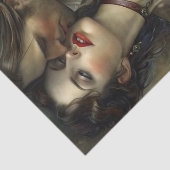 Renaissance Lovers Passionate Kiss Decoupage Seidenpapier (Ausschnitt)