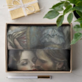Renaissance Lovers Passionate Kiss Decoupage Seidenpapier (Geschenk)