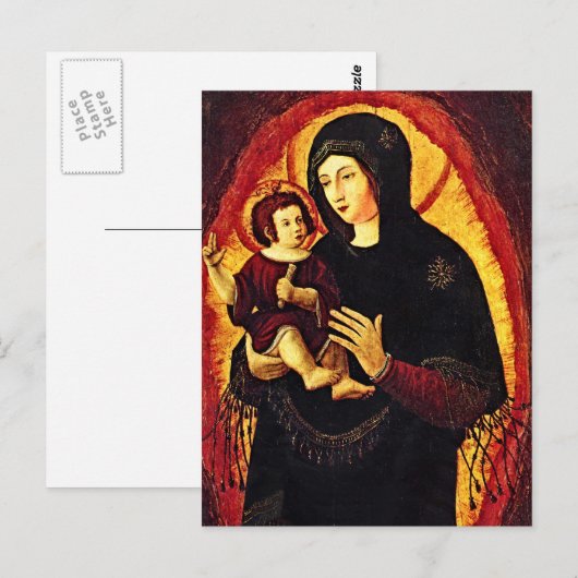 Renaissance Madonna Postkarte (Vorne/Hinten)