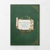 Renaissance Mairytale Wedding Foto Dreifach Gefaltete Einladung (Cover)