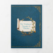 Renaissance Mairytale Wedding Foto Dreifach Gefaltete Einladung (Cover)