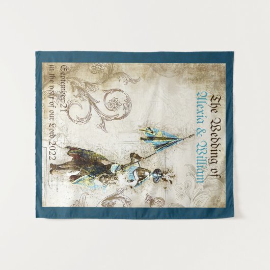 Renaissance Mairytale Wedding Wandteppich (Vorderseite (Horizontal))