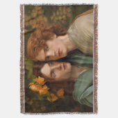Renaissance Male Couple Throw Blanket Decke (Vorderseite Vertikal)