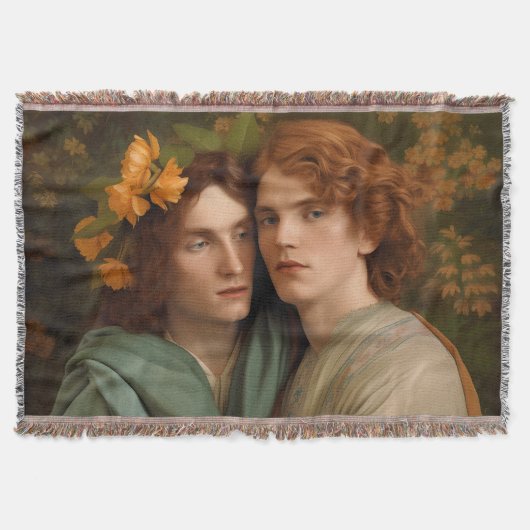 Renaissance Male Couple Throw Blanket Decke (Vorderseite)