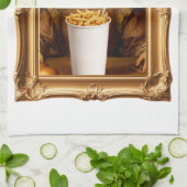 Renaissance-Malerei-Parodie mit riesigem Takeout Geschirrtuch (Gefaltet)
