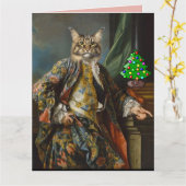RENAISSANCE MAN CAT CHRISTMAS BIG CARDS KARTE (Gelbe Blume)