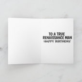 RENAISSANCE MAN CAT-GEBURTSTAGSKARTEN KARTE (Innenseite)