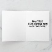 RENAISSANCE MAN CAT-GEBURTSTAGSKARTEN KARTE (Innenseite)