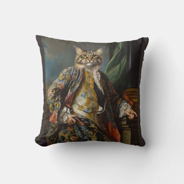 RENAISSANCE MAN CAT PILLOW KISSEN (Vorderseite)