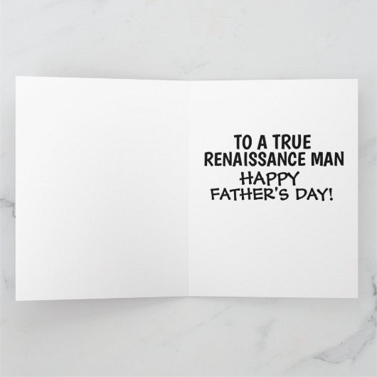 RENAISSANCE MAN CAT VATER'S DAY BIG CARD KARTE (Innenseite)