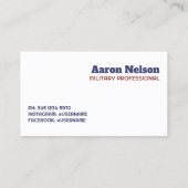 Renaissance Military Foto Telefonnummerkarte (Rückseite)