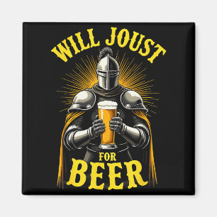 Renaissance-Mittelalter-Ritter wird für Bier turni Magnet