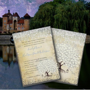 Renaissance Mittelalterliche Hochzeit des Blauen H Einladung