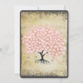 Renaissance Mittelalterliche Hochzeit mit rosafarb Einladung (Rückseite)