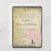 Renaissance Mittelalterliche Hochzeit mit rosafarb Einladung (Vorderseite)