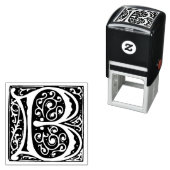 Renaissance-Mittelalterlicher Brief B Monogramm Permastempel (Beispiel)