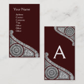 RENAISSANCE MONOGRAM 1 braun Visitenkarte (Vorne/Hinten)