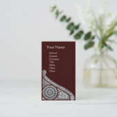 RENAISSANCE MONOGRAM 1 braun Visitenkarte (Stehend Vorderseite)