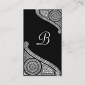 RENAISSANCE MONOGRAM 3 dunkelgrau Visitenkarte (Rückseite)