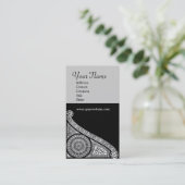 RENAISSANCE MONOGRAM 3 hellgrau Visitenkarte (Stehend Vorderseite)