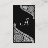 RENAISSANCE MONOGRAM 3 hellgrau Visitenkarte (Rückseite)