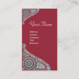 RENAISSANCE MONOGRAM 4 Marsala Rot Visitenkarte