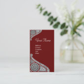 RENAISSANCE MONOGRAM 4 Rot braun Visitenkarte (Stehend Vorderseite)