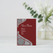 RENAISSANCE MONOGRAM 4 Rot braun Visitenkarte (Stehend Vorderseite)