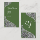 RENAISSANCE MONOGRAM 4 Treetop Grün Visitenkarte (Vorne/Hinten)