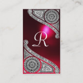RENAISSANCE MONOGRAM Red Ruby Gem Visitenkarte (Rückseite)