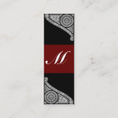 RENAISSANCE MONOGRAM Rot braun Mini Visitenkarte (Rückseite)