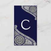 RENAISSANCE MONOGRAMM 1 blau Visitenkarte (Rückseite)