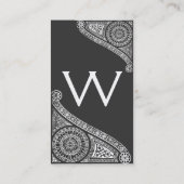 RENAISSANCE Monogramm 1 dunkelgrau Visitenkarte (Rückseite)