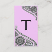 RENAISSANCE Monogramm 1 hellrosa Visitenkarte (Rückseite)