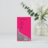 RENAISSANCE Monogramm 1 pink Visitenkarte (Stehend Vorderseite)