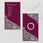 RENAISSANCE Monogramm 1 rot Visitenkarte (Vorne/Hinten)