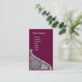 RENAISSANCE Monogramm 1 rot Visitenkarte (Stehend Vorderseite)