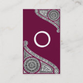 RENAISSANCE Monogramm 1 rot Visitenkarte (Rückseite)