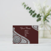 RENAISSANCE Monogramm 2 dunkelbraun Visitenkarte (Stehend Vorderseite)