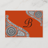 RENAISSANCE MONOGRAMM 2 rot Visitenkarte (Rückseite)