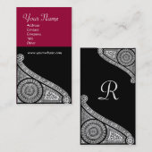 RENAISSANCE-MONOGRAMM 3 VISITENKARTE (Vorne/Hinten)