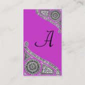 RENAISSANCE MONOGRAMM 4 lila Visitenkarte (Rückseite)