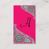 RENAISSANCE MONOGRAMM 4 rosa Visitenkarte (Rückseite)