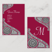 RENAISSANCE-MONOGRAMM 4 VISITENKARTE (Vorne/Hinten)