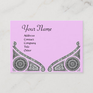 RENAISSANCE-MONOGRAMM ,rosa Visitenkarte