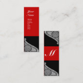 RENAISSANCE MONOGRAMM rot Mini Visitenkarte (Vorne/Hinten)